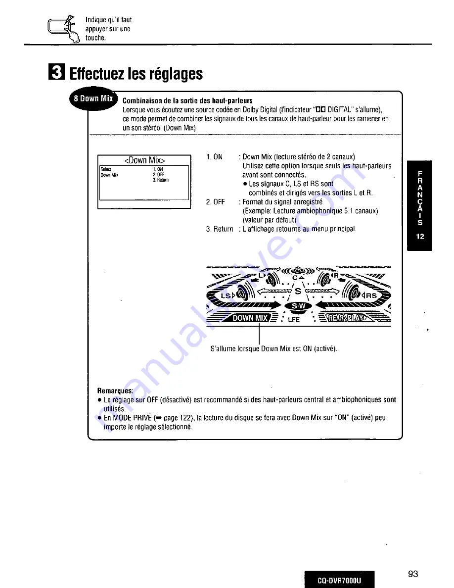 Panasonic CQ-DVR7000U Operating Manual Download Page 93