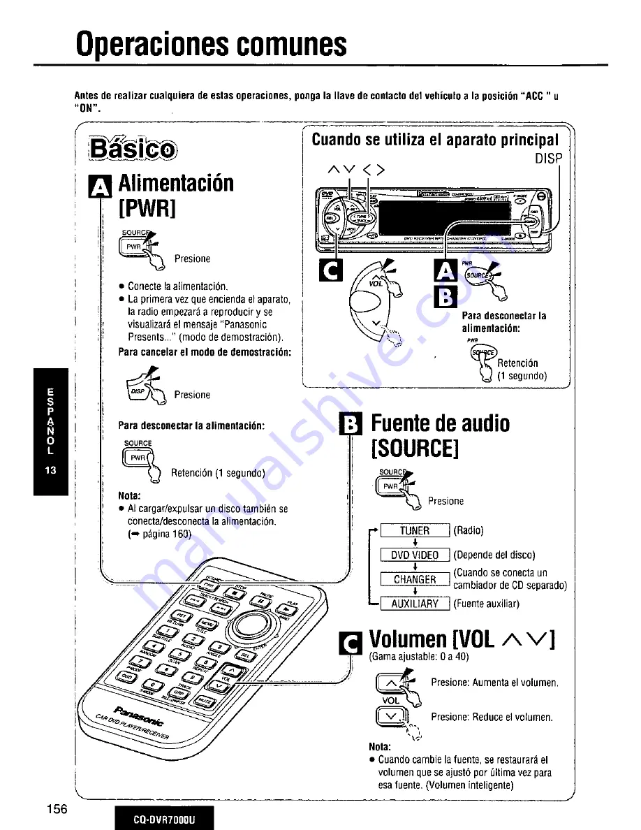 Panasonic CQ-DVR7000U Operating Manual Download Page 156