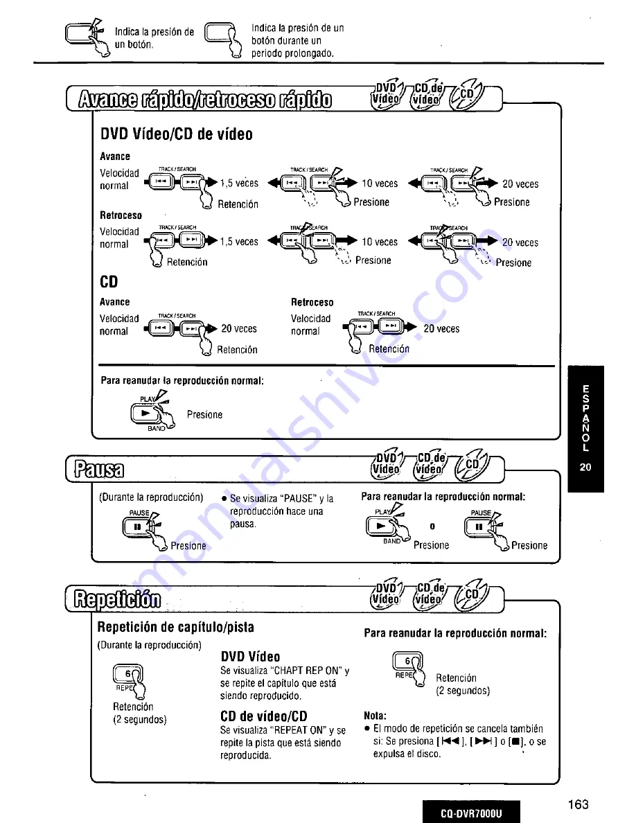 Panasonic CQ-DVR7000U Operating Manual Download Page 163