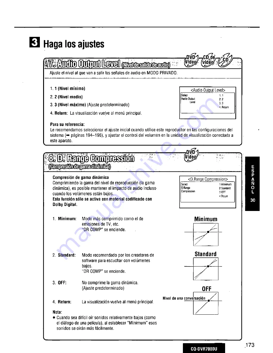 Panasonic CQ-DVR7000U Operating Manual Download Page 173