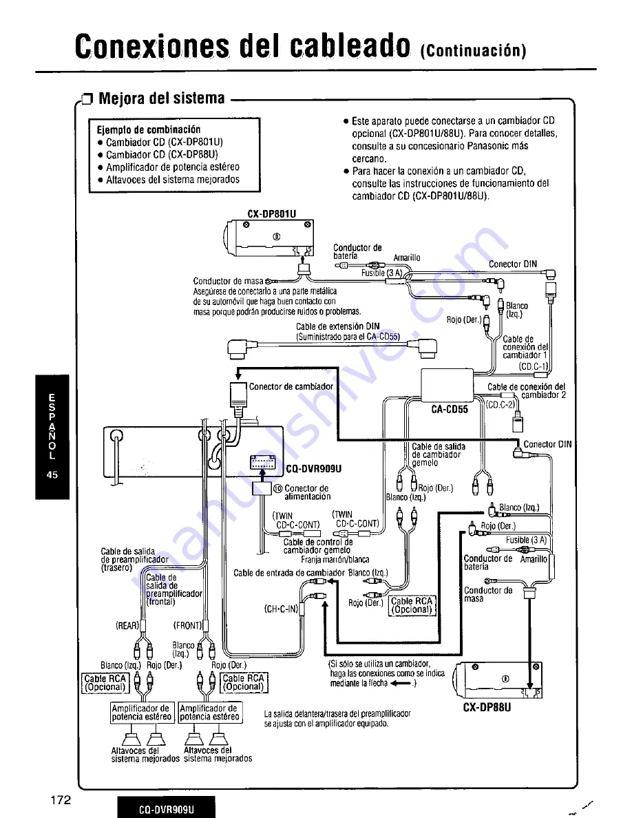 Panasonic CQ-DVR909U Operating Manual Download Page 172