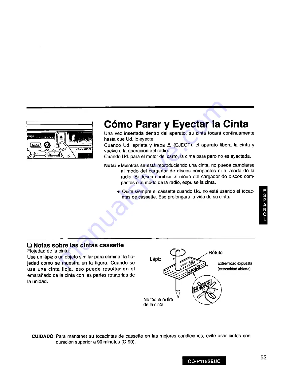 Panasonic CQ-R115SEUC Operating Manual Download Page 53