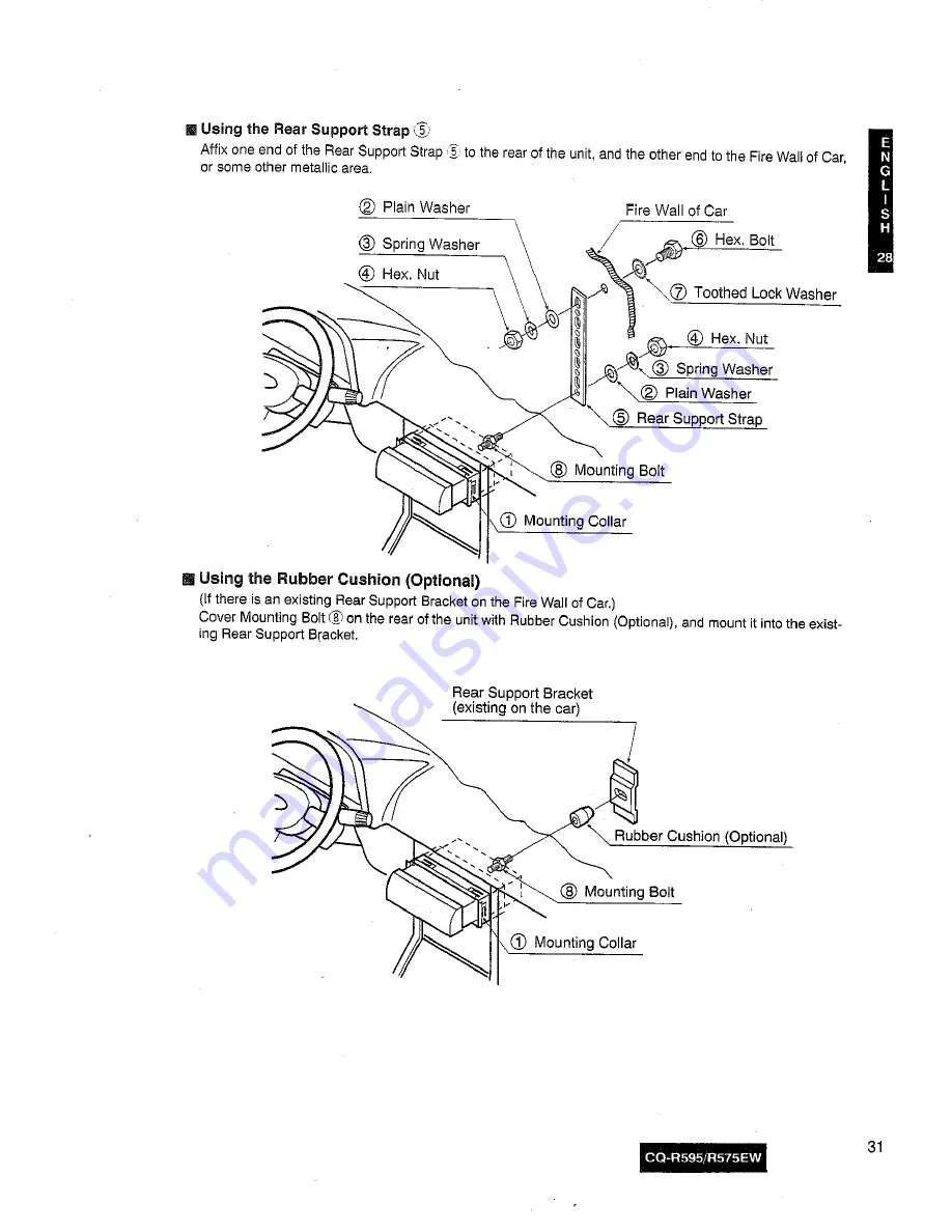 Panasonic CQ-R575EW Operating Instructions Manual Download Page 30