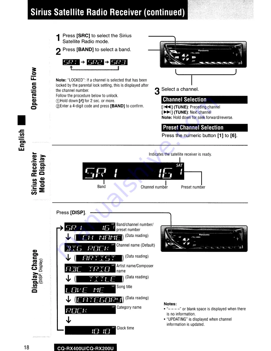 Panasonic CQ-RX100L Operating Instructions Manual Download Page 45