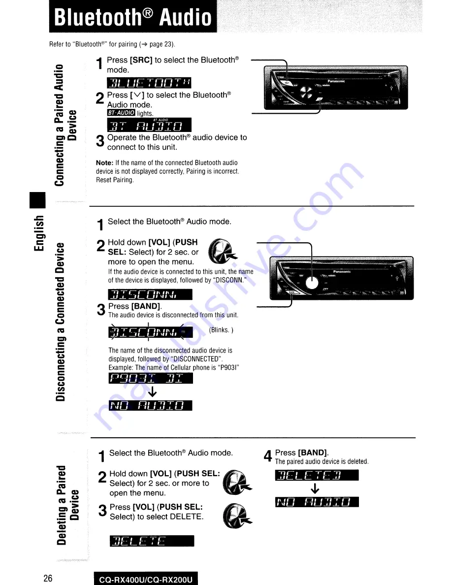 Panasonic CQ-RX100L Operating Instructions Manual Download Page 53