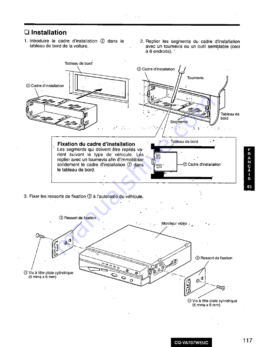 Panasonic CQ-VA707W Operating Manual Download Page 117