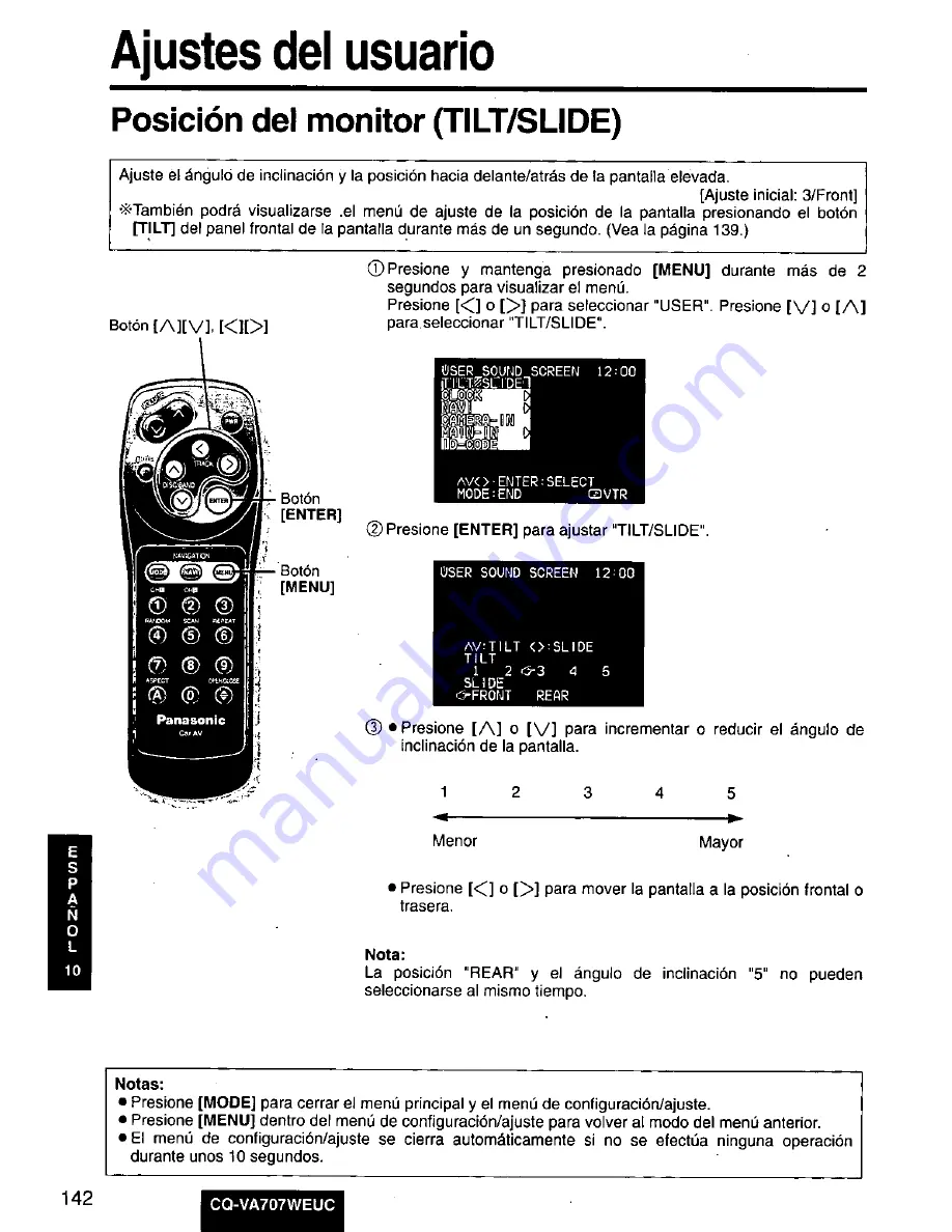 Panasonic CQ-VA707W Скачать руководство пользователя страница 142