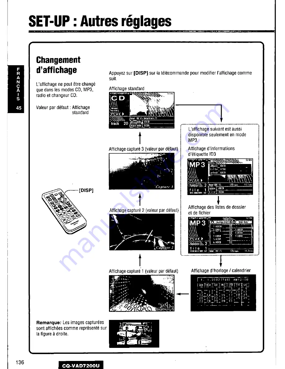 Panasonic CQ-VAD7200U Скачать руководство пользователя страница 136