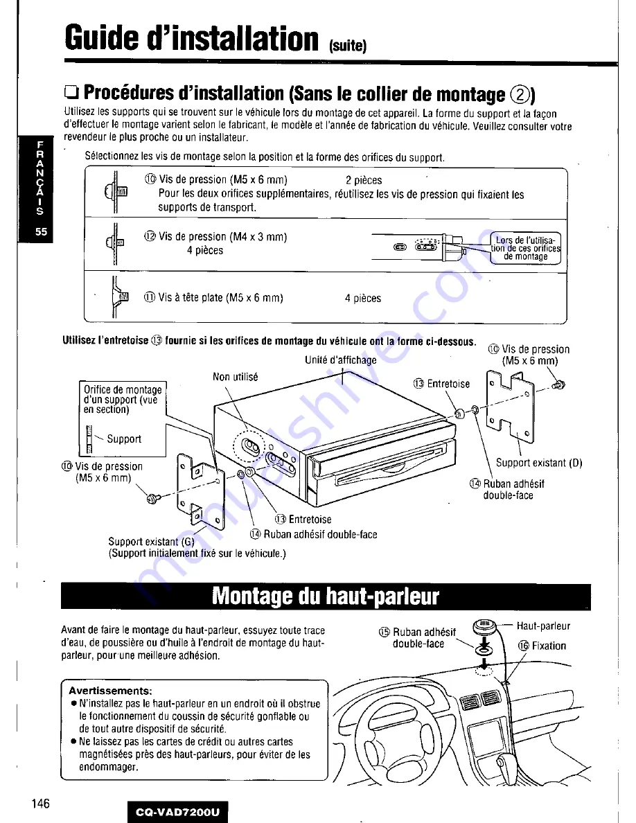 Panasonic CQ-VAD7200U Скачать руководство пользователя страница 146