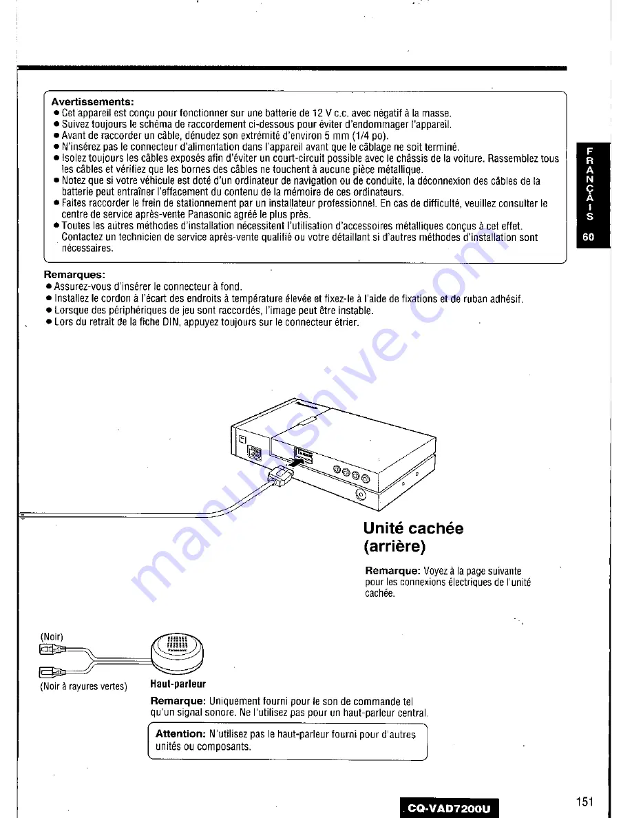 Panasonic CQ-VAD7200U Operating Manual Download Page 151