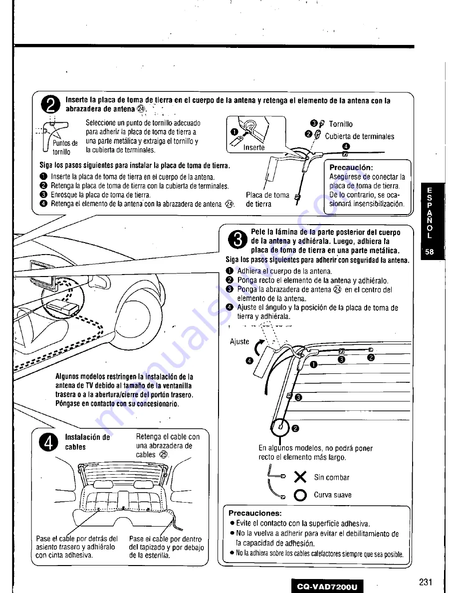 Panasonic CQ-VAD7200U Operating Manual Download Page 231