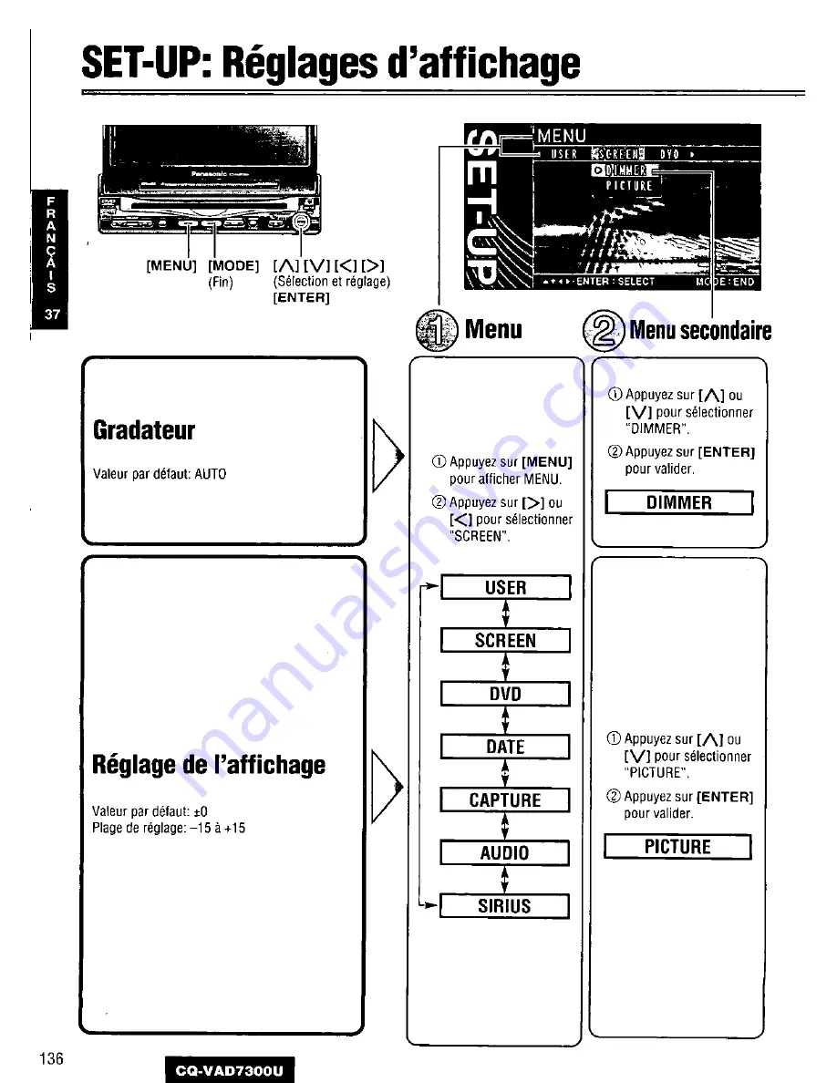 Panasonic CQ-VAD7300U Скачать руководство пользователя страница 136