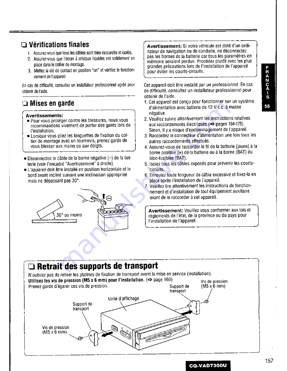 Panasonic CQ-VAD7300U Скачать руководство пользователя страница 157