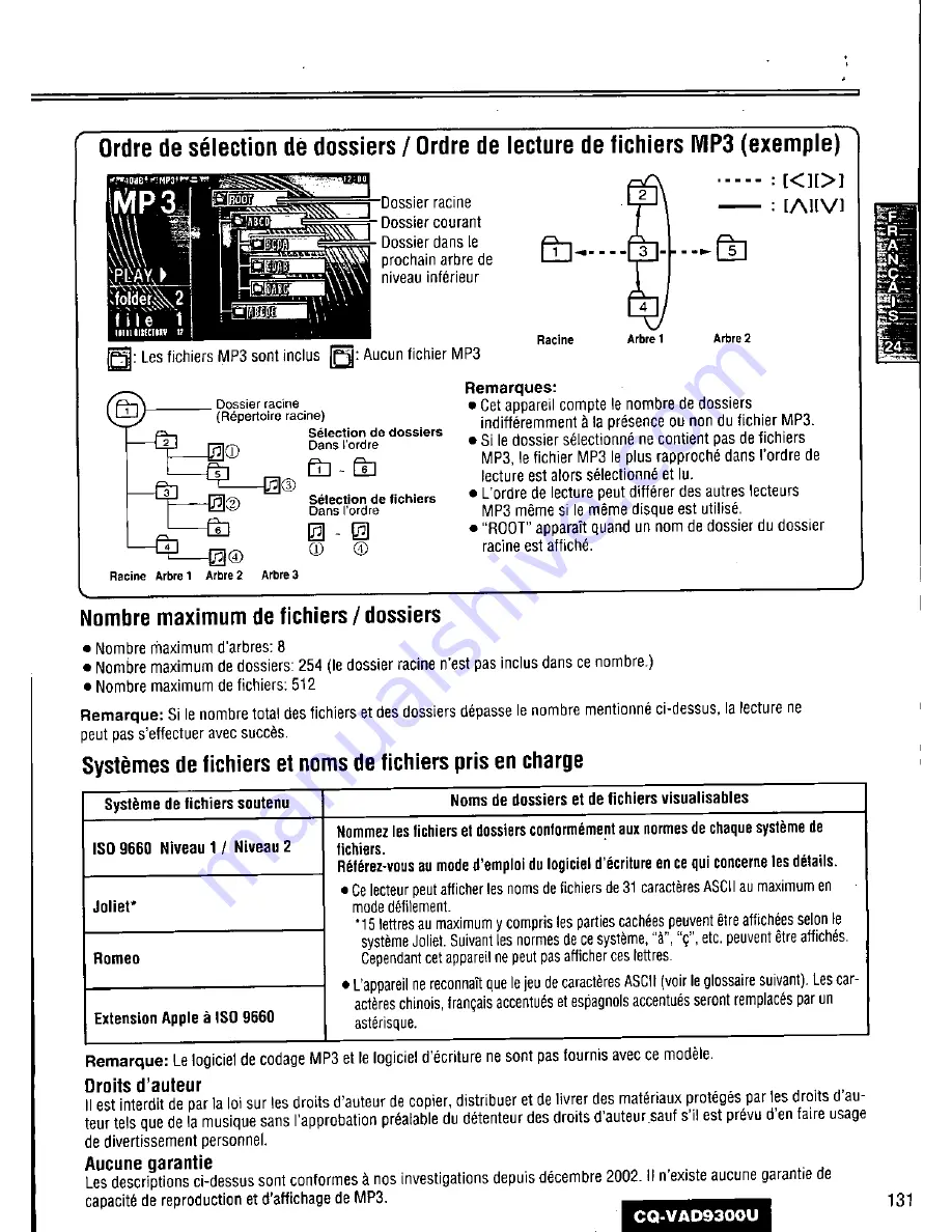 Panasonic CQ-VAD9300U Operating Manual Download Page 131