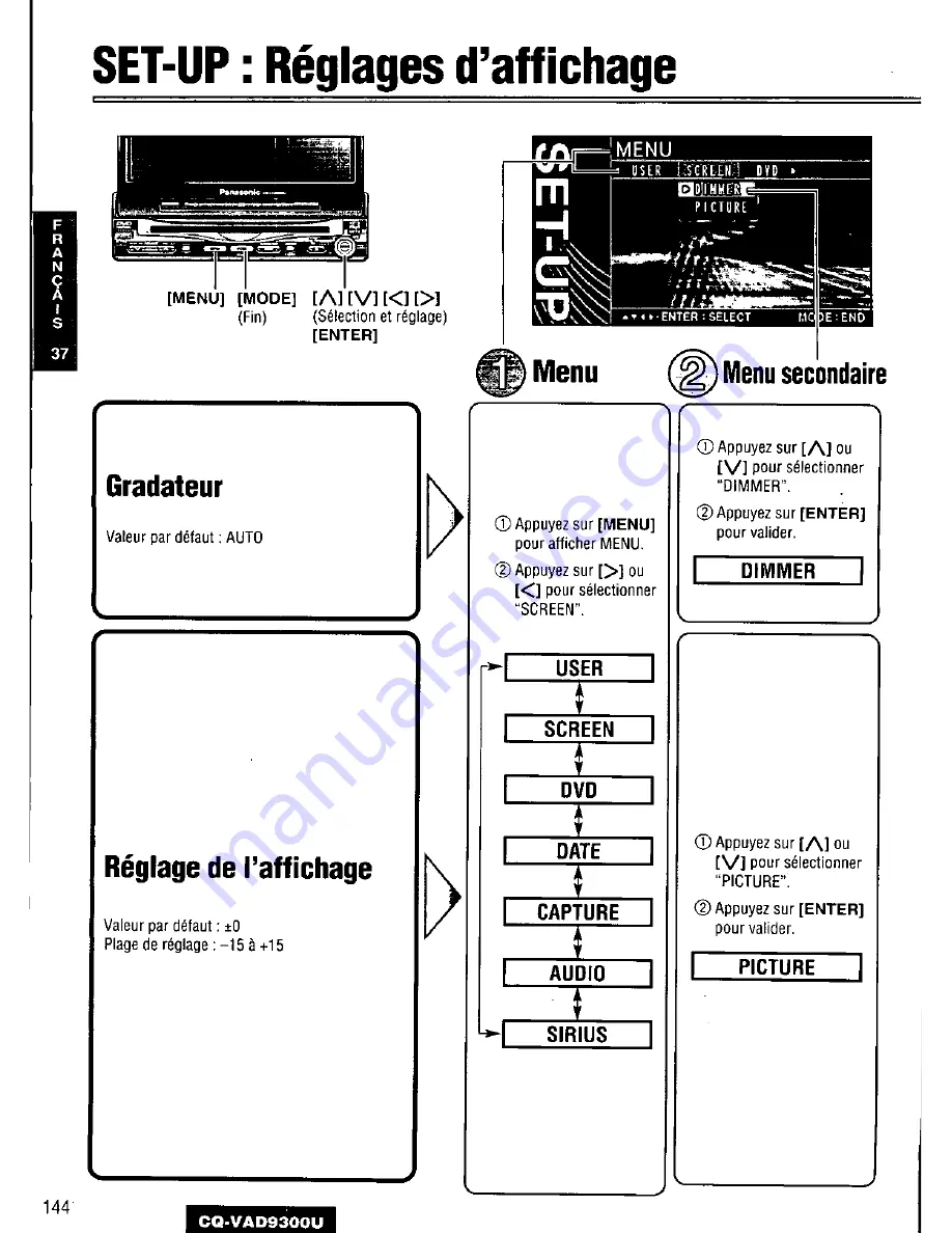 Panasonic CQ-VAD9300U Скачать руководство пользователя страница 144