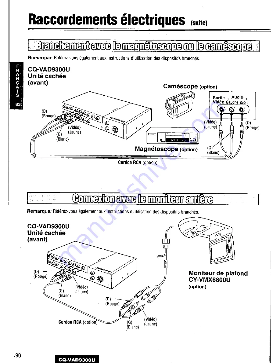 Panasonic CQ-VAD9300U Скачать руководство пользователя страница 190