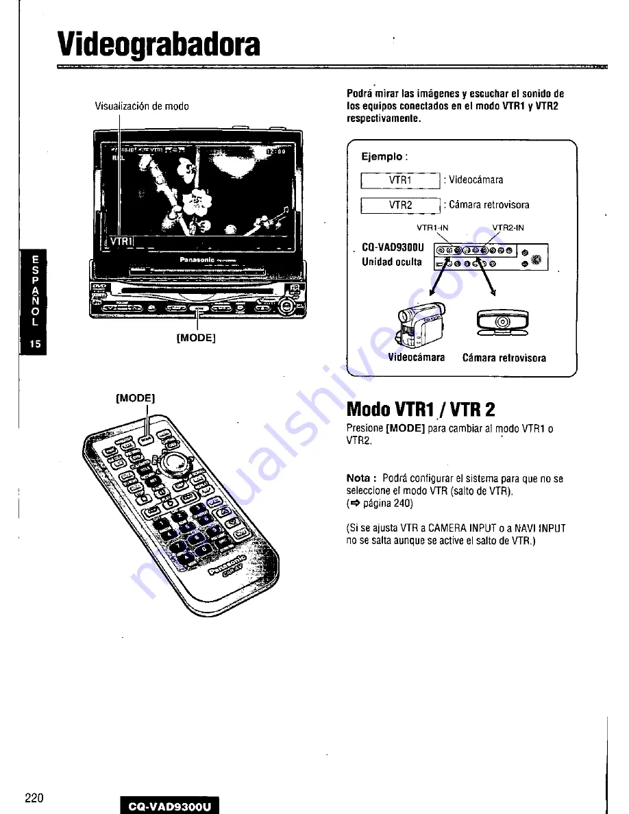 Panasonic CQ-VAD9300U Скачать руководство пользователя страница 220