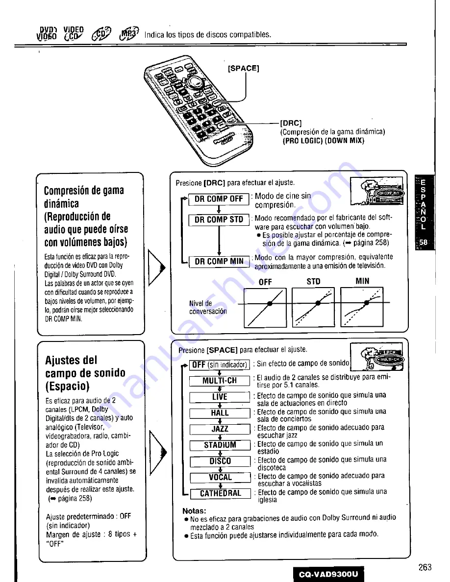 Panasonic CQ-VAD9300U Скачать руководство пользователя страница 263