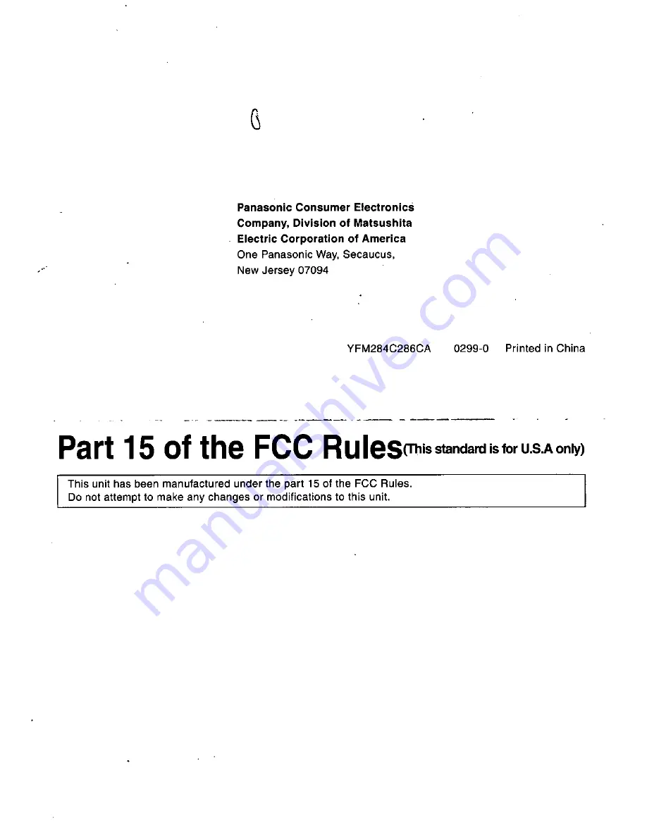 Panasonic CQ1000EU - AUTO CASS/ RECEVIER Operating Instructions Manual Download Page 16