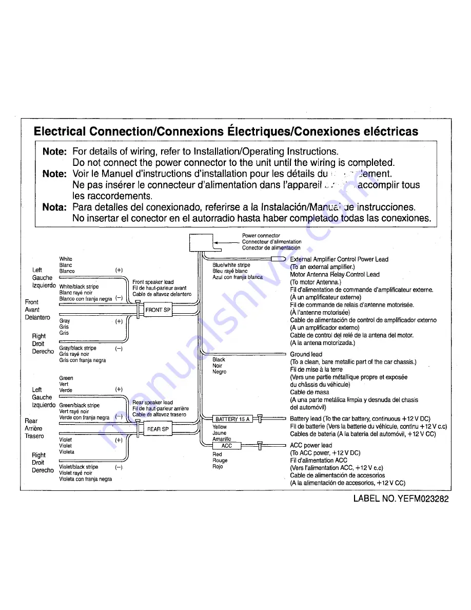 Panasonic CQC3303U - AUTO RADIO/CD DECK Скачать руководство пользователя страница 37