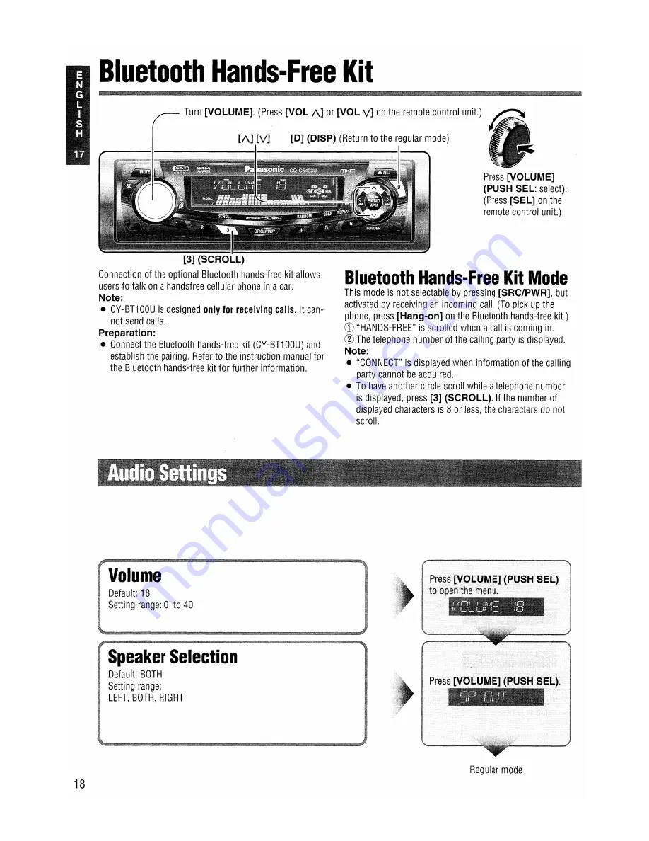 Panasonic CQC3303U - AUTO RADIO/CD DECK Скачать руководство пользователя страница 56