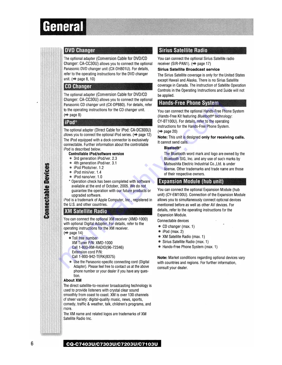 Panasonic CQC7103U - CAR AUDIO - MULTI-LANG Operating Instructions Manual Download Page 50