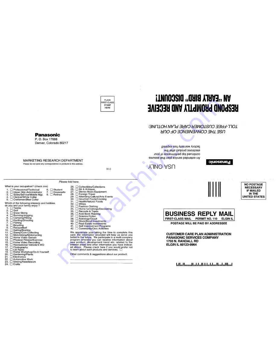 Panasonic CQC7103U - CAR AUDIO - MULTI-LANG Operating Instructions Manual Download Page 119