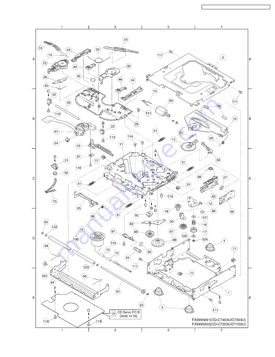 Panasonic CQC7103U - CAR AUDIO - MULTI-LANG Service Manual Download Page 35