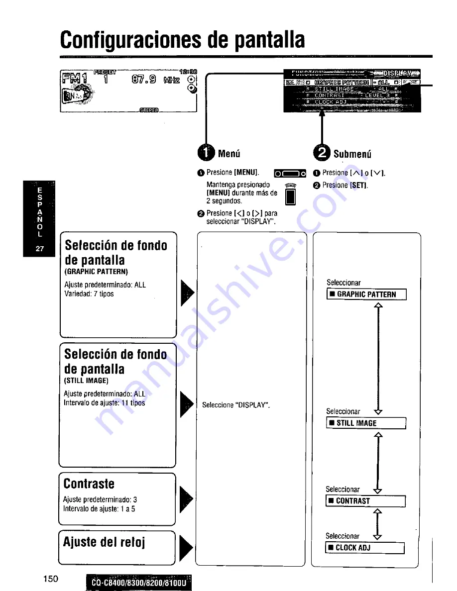 Panasonic CQC8100U - AUTO RADIO/CD DECK Скачать руководство пользователя страница 150