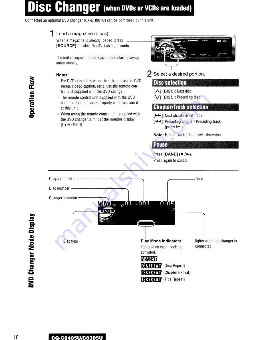 Panasonic CQC8305U - AUTO RADIO/CD DECK Operating Instructions Manual Download Page 50