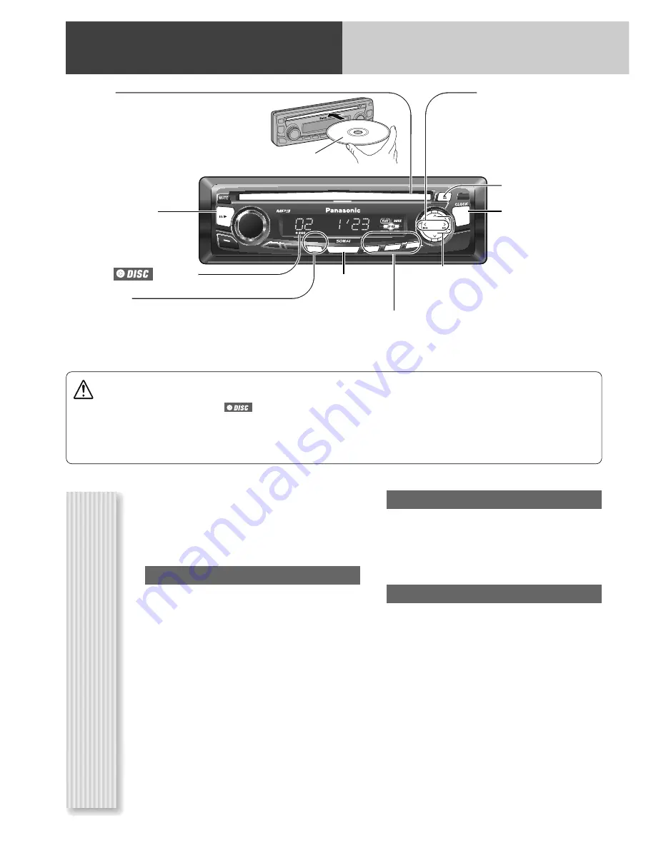 Panasonic CQCM130U - MP3 CD RECEIVER Скачать руководство пользователя страница 16