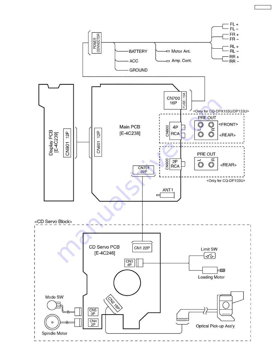 Panasonic CQDP103U - AUTO RADIO/CD DECK Скачать руководство пользователя страница 3