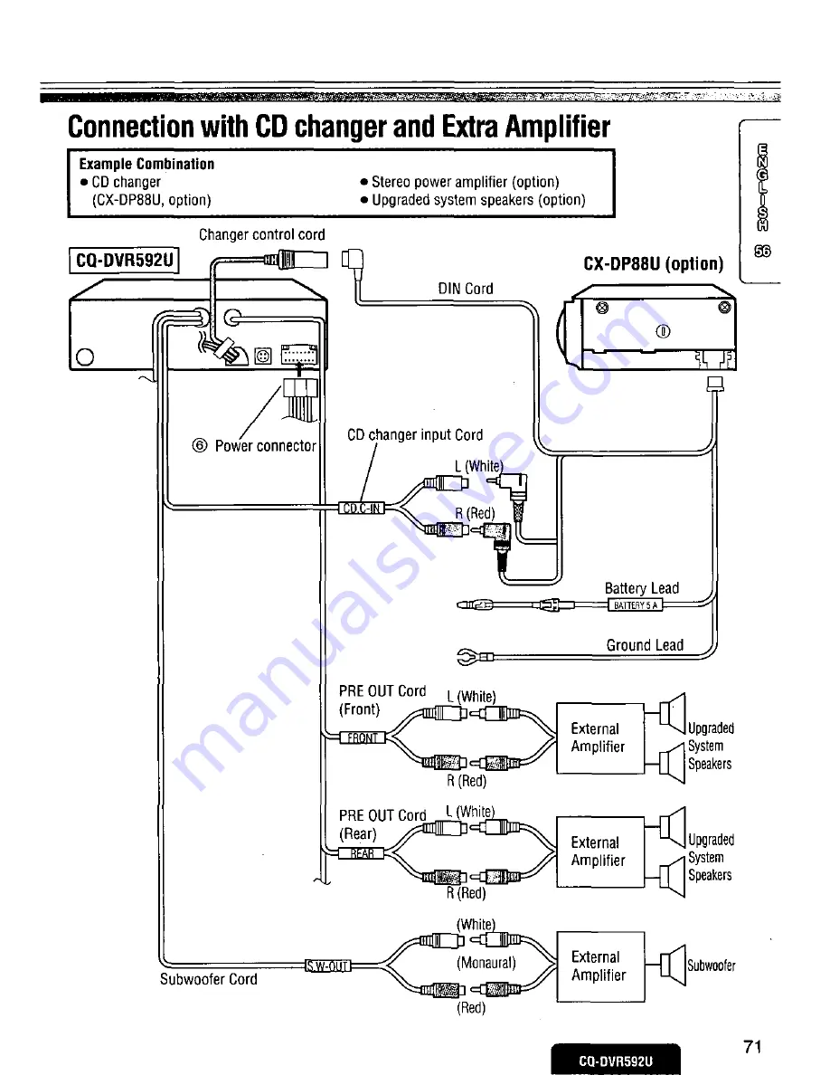 Panasonic CQDVR592 - CAR AUDIO Operating Instructions Manual Download Page 71