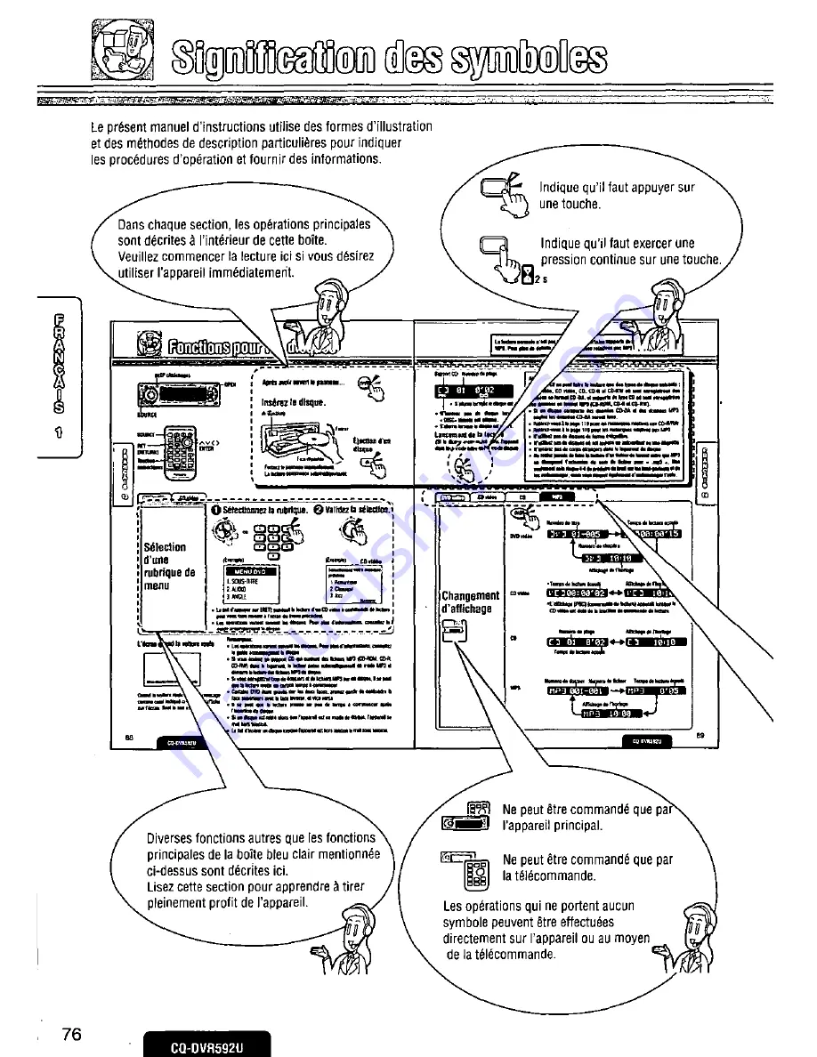 Panasonic CQDVR592 - CAR AUDIO Operating Instructions Manual Download Page 76