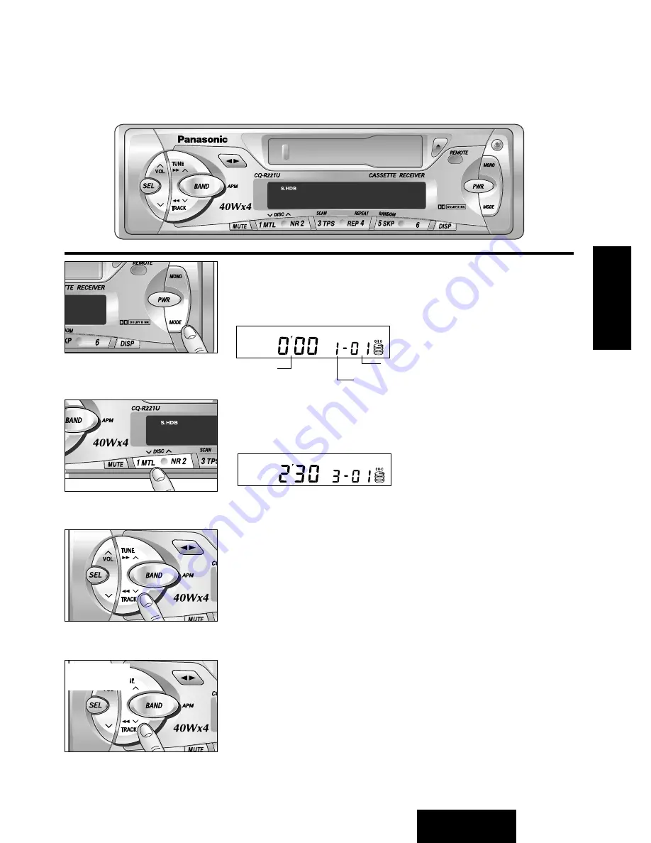 Panasonic CQR221U - AUTO RADIO/CASSETTE Operating Instructions Manual Download Page 59