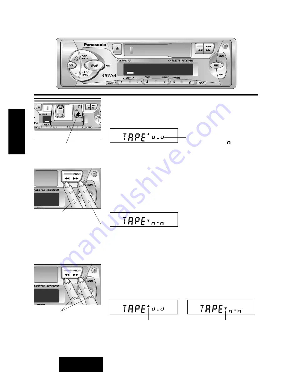 Panasonic CQRG131U - AUTO RADIO/CASSETTE Скачать руководство пользователя страница 54