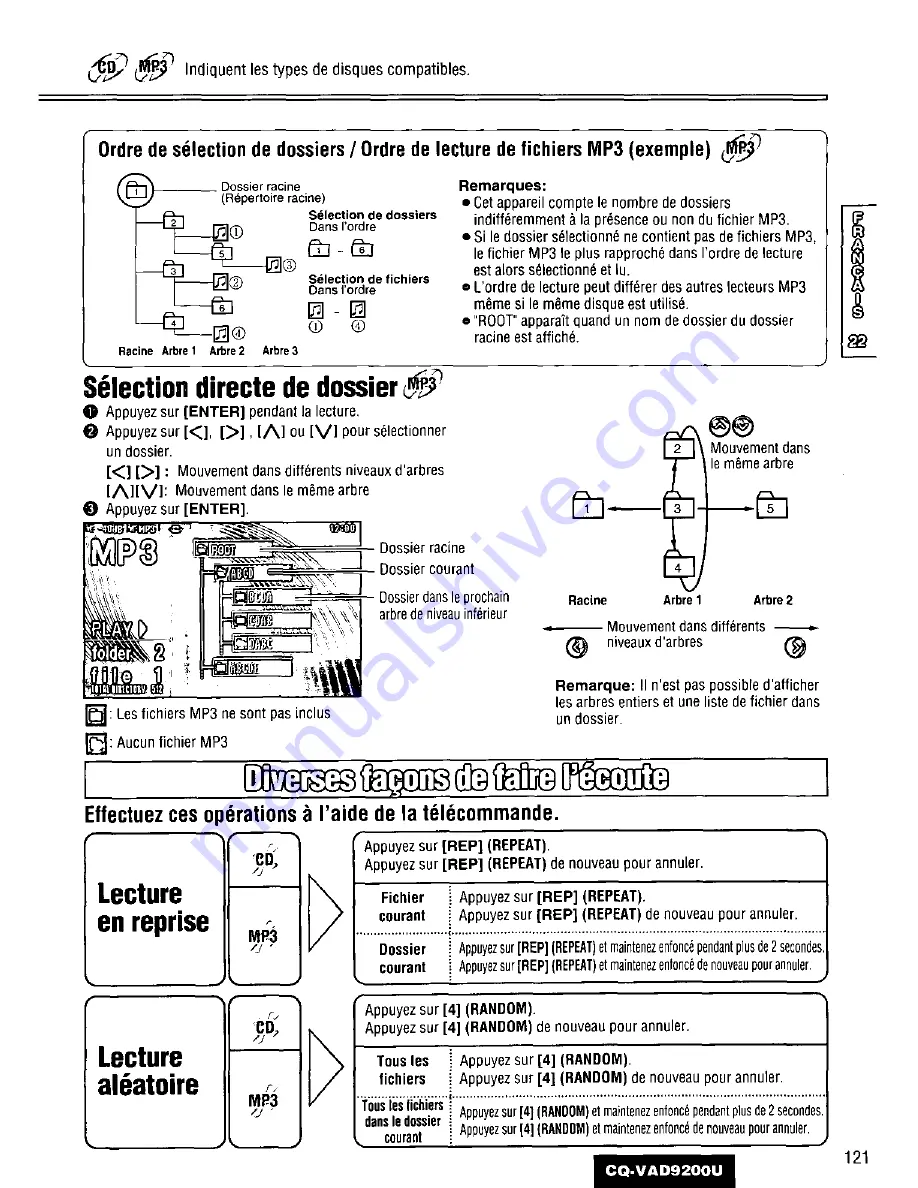 Panasonic CQVAD9200U - CAR A/V DVD NAV Operating Instructions Manual Download Page 121