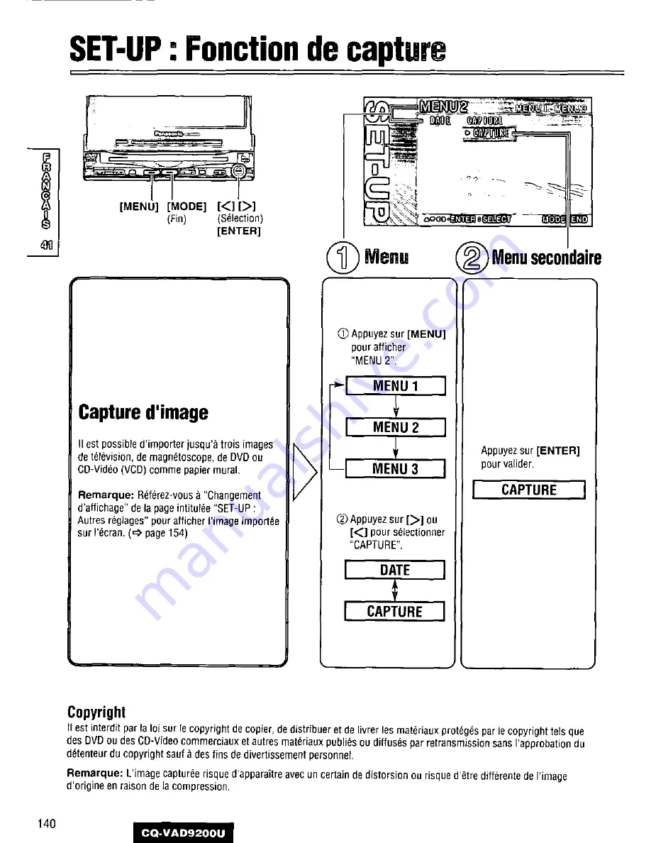 Panasonic CQVAD9200U - CAR A/V DVD NAV Скачать руководство пользователя страница 140