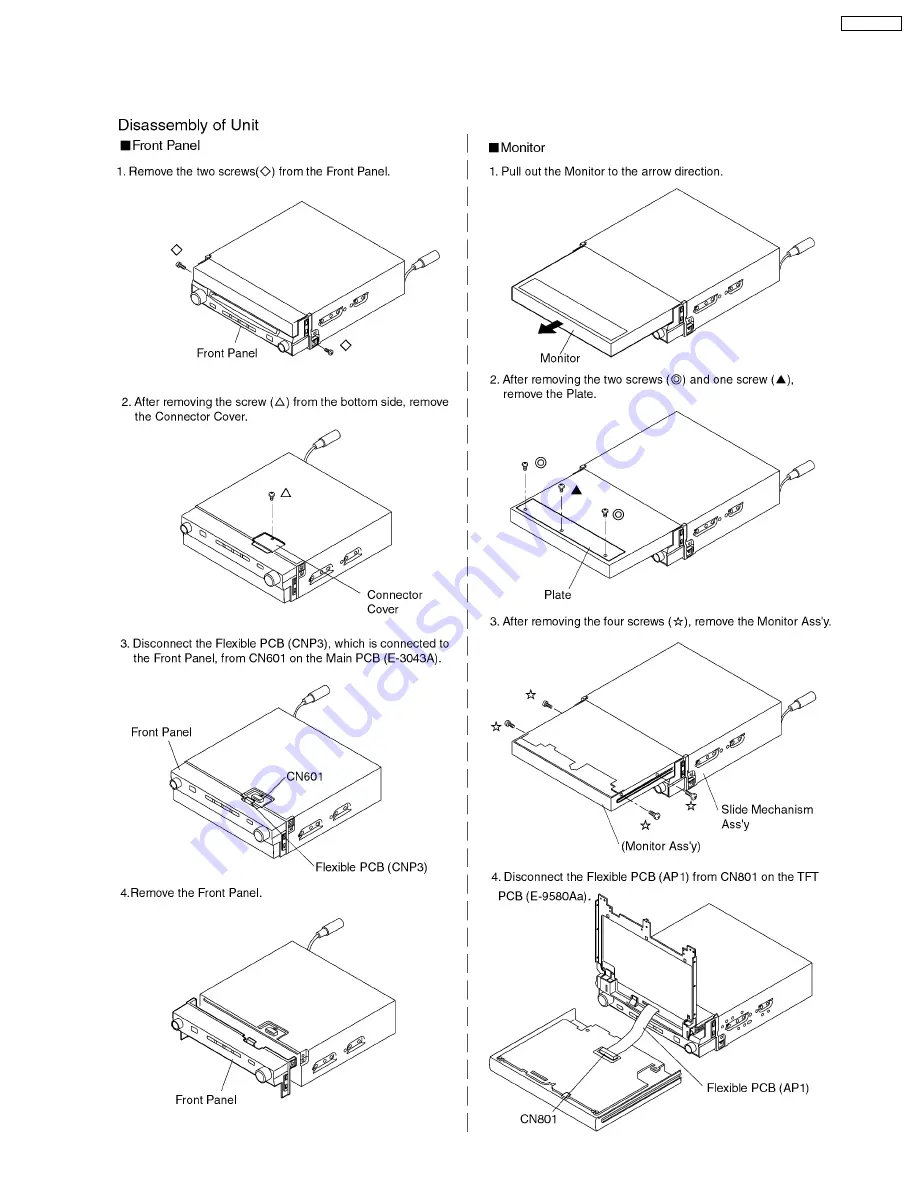 Panasonic CQVD7001U - CAR A/V DVD NAV Service Manual Download Page 5