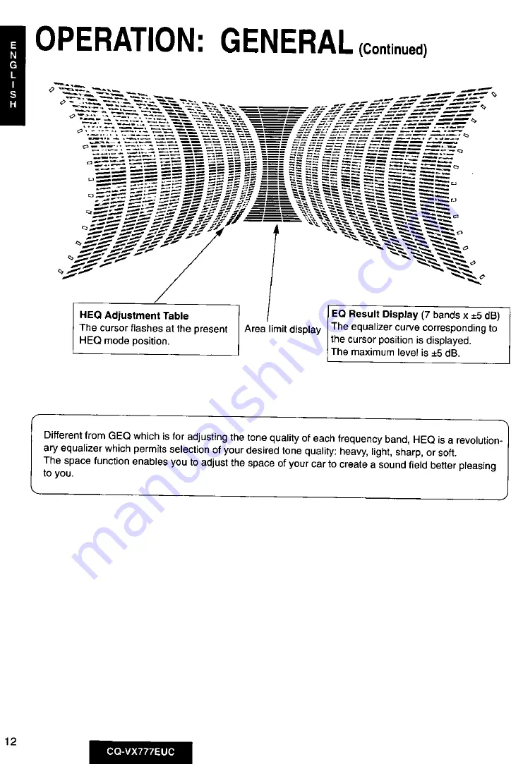 Panasonic CQVX777EUC - CD/CAS RECEIVER WITH Operating Instructions Manual Download Page 12