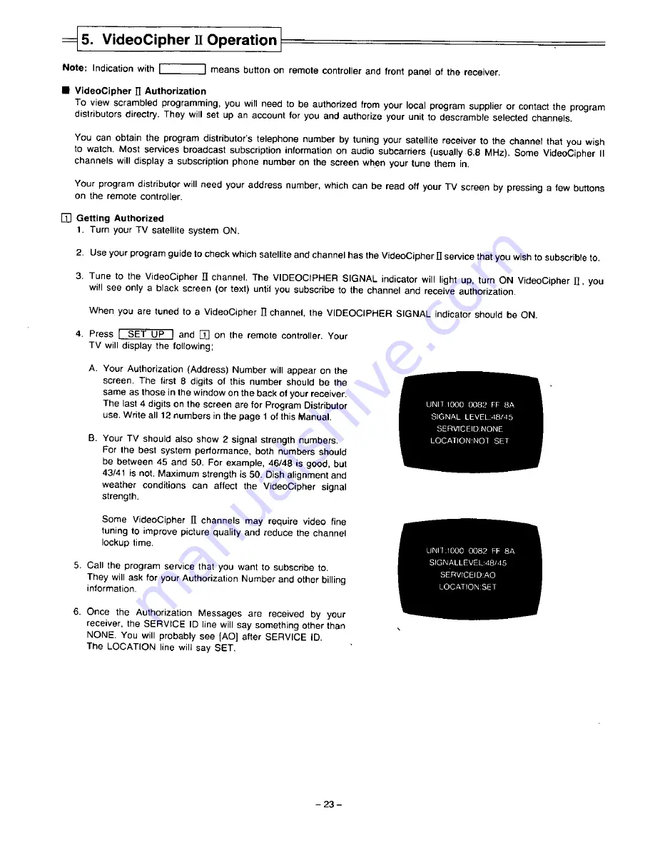 Panasonic CRD4500P - RECEIVER Operating Instructions Manual Download Page 24