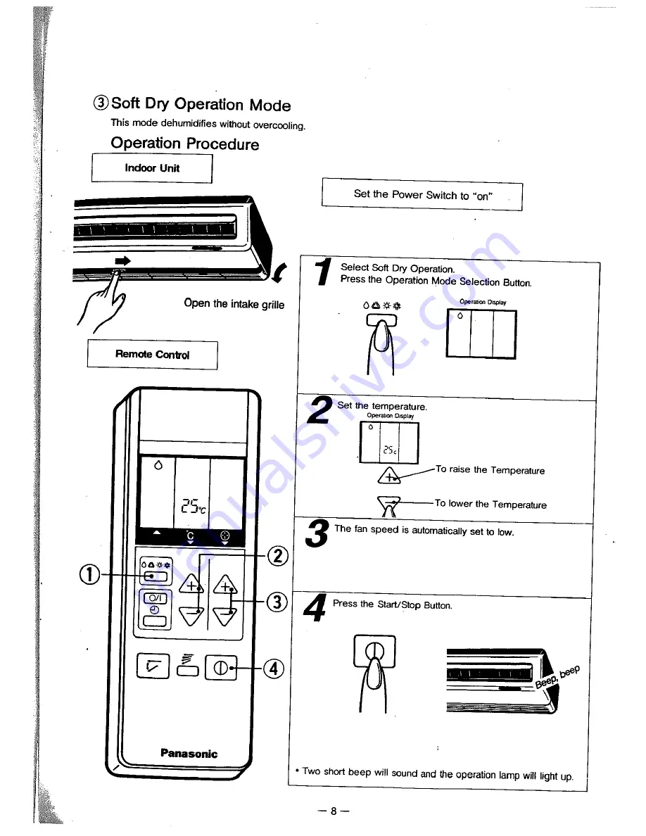 Panasonic CS-1270TR Operating Instructions Manual Download Page 9