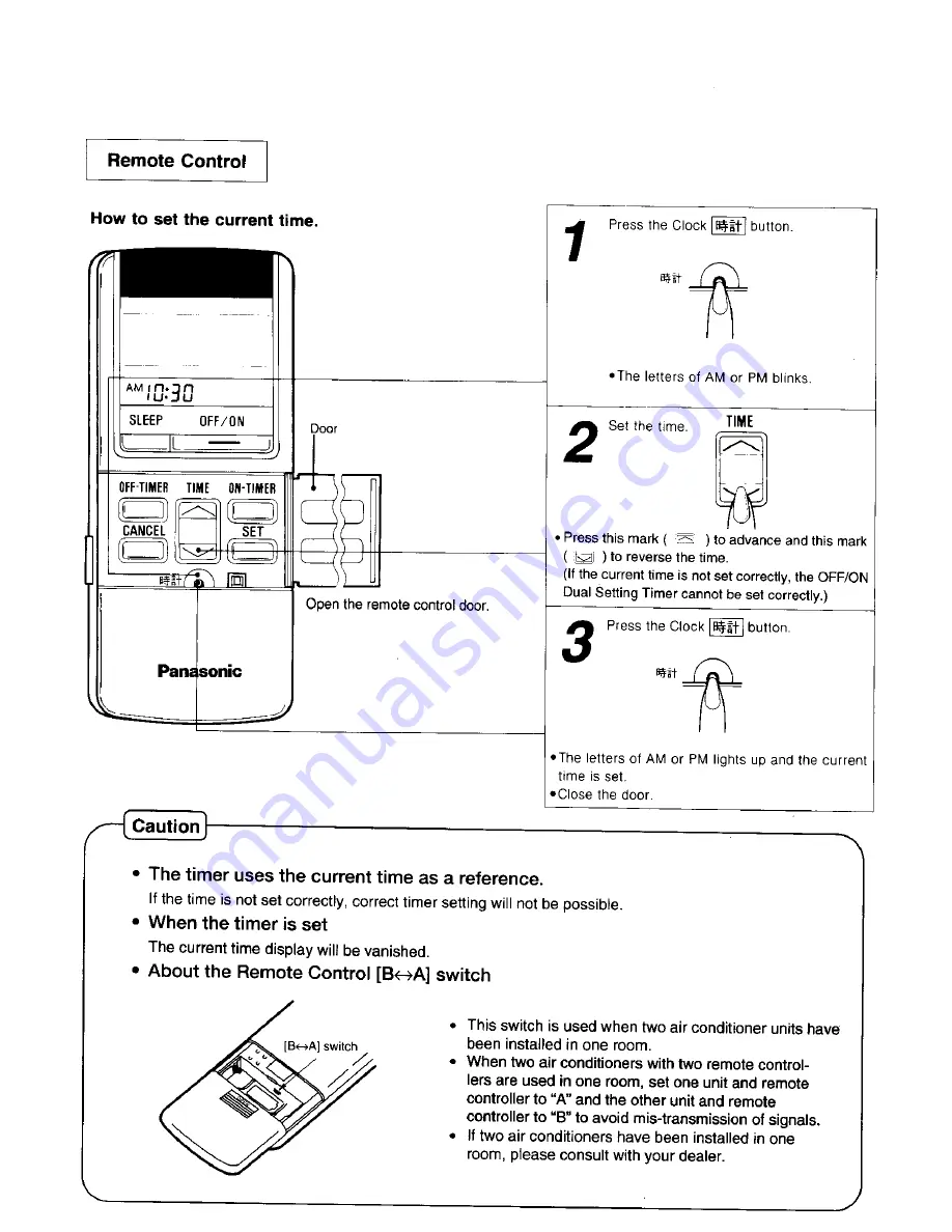 Panasonic CS-1873KR Operating Instructions Manual Download Page 7