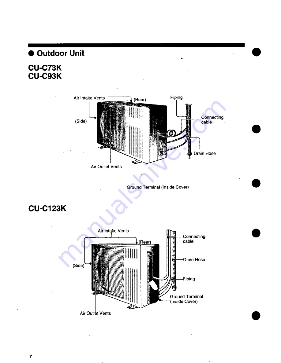 Panasonic CS-C123K Series Скачать руководство пользователя страница 8