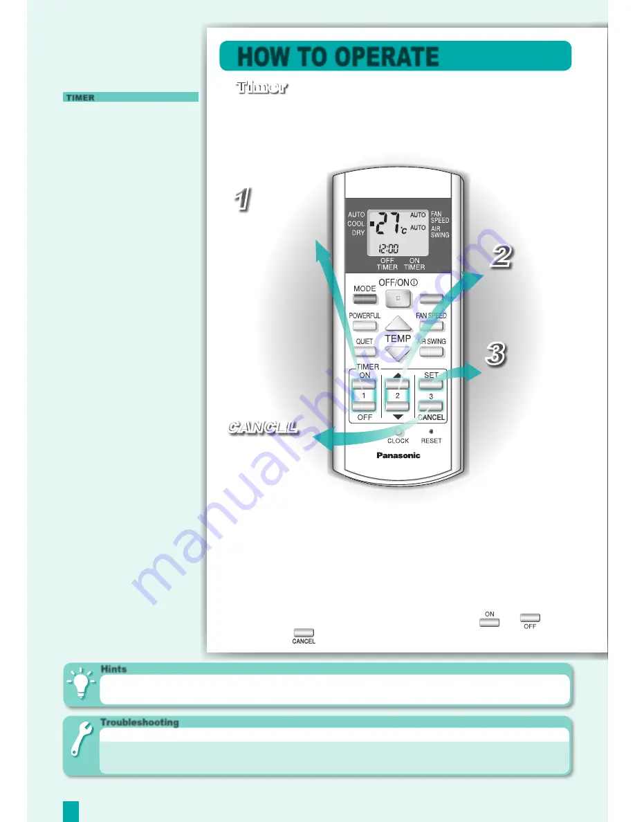 Panasonic CS-C9DKK Скачать руководство пользователя страница 6