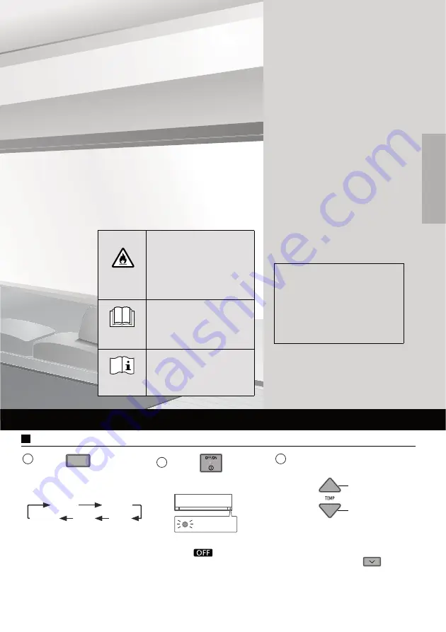 Panasonic CS-CZ25TKE Operating Instructions Manual Download Page 3