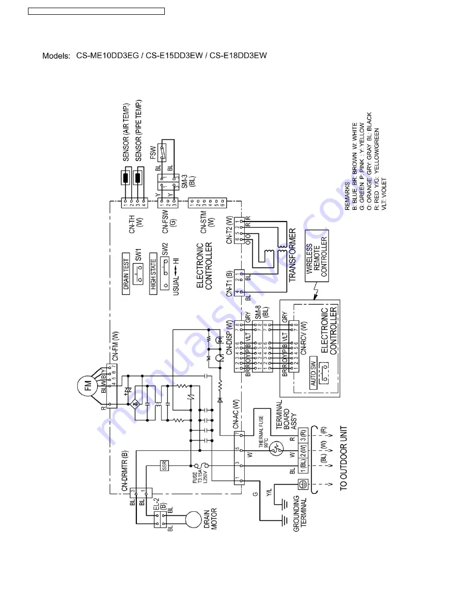 Panasonic CS-E12DKDW Скачать руководство пользователя страница 34