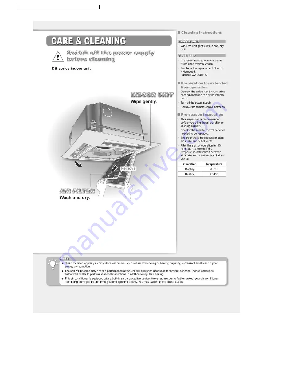 Panasonic CS-E12DKDW Service Manual Download Page 138