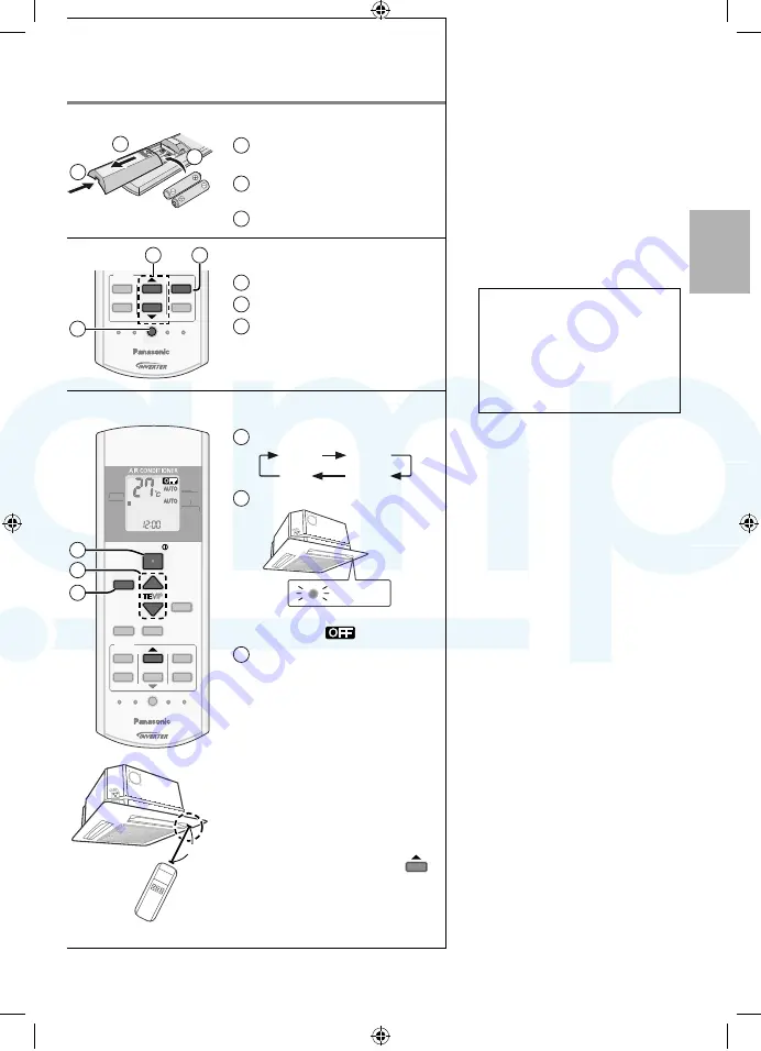 Panasonic CS-E12PB4EA Operating Instructions Manual Download Page 3