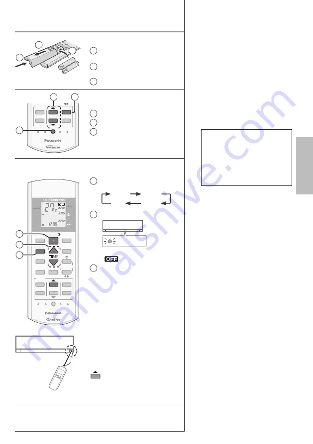 Panasonic CS-E12QKEW Operating Instructions Manual Download Page 13